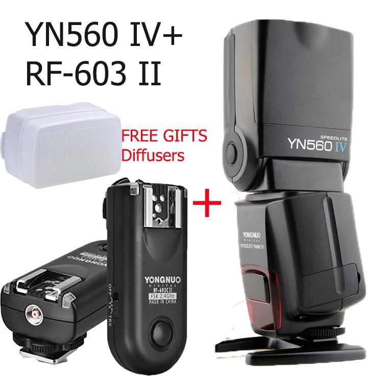 Yongnuo RF-603 II N3    Kit + YONGNUO YN560 YN-560 IV IV     Speedlite  NIKON
