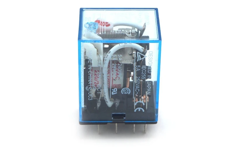 10 шт DC12V 24 V AC110V 220 V 5A катушки DPDT Мощность реле MY2NJ 8Pin 5A