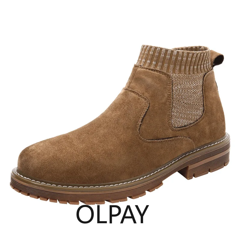 

Natural Cow Leather Shoes Men Snow Boots2019 Handmade Retro Men Warm Boots Men Boots Macvise 2019 Ulzzgang Skateboarding Shoes