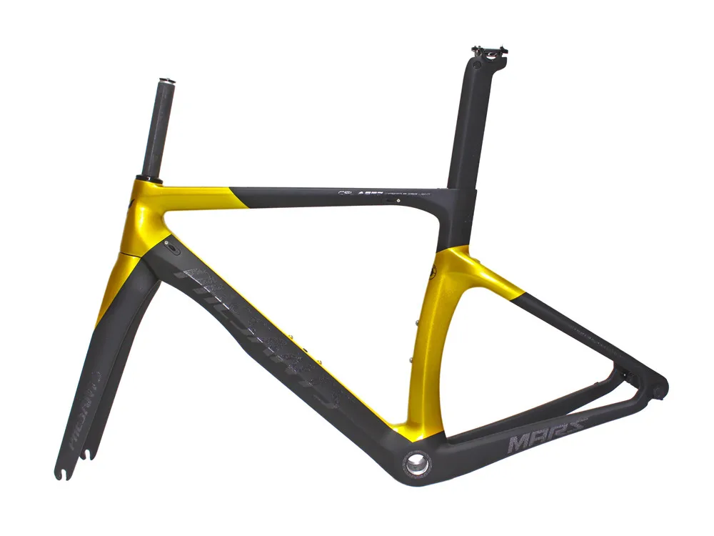 

2019 PHESANTS MARS Black Gold T800 Carbon Fiber Road Bike Frame Bicycle Carbon Frame 5 Sizes Choice Two Years Warranty