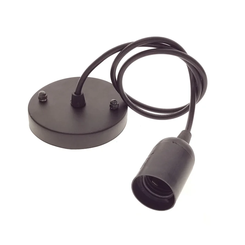 

1M Pendant Light E27 Lamp holder for 110V 220V led Incandescent Edison bulb E27 lamp holder ceiling plate hanging fixture