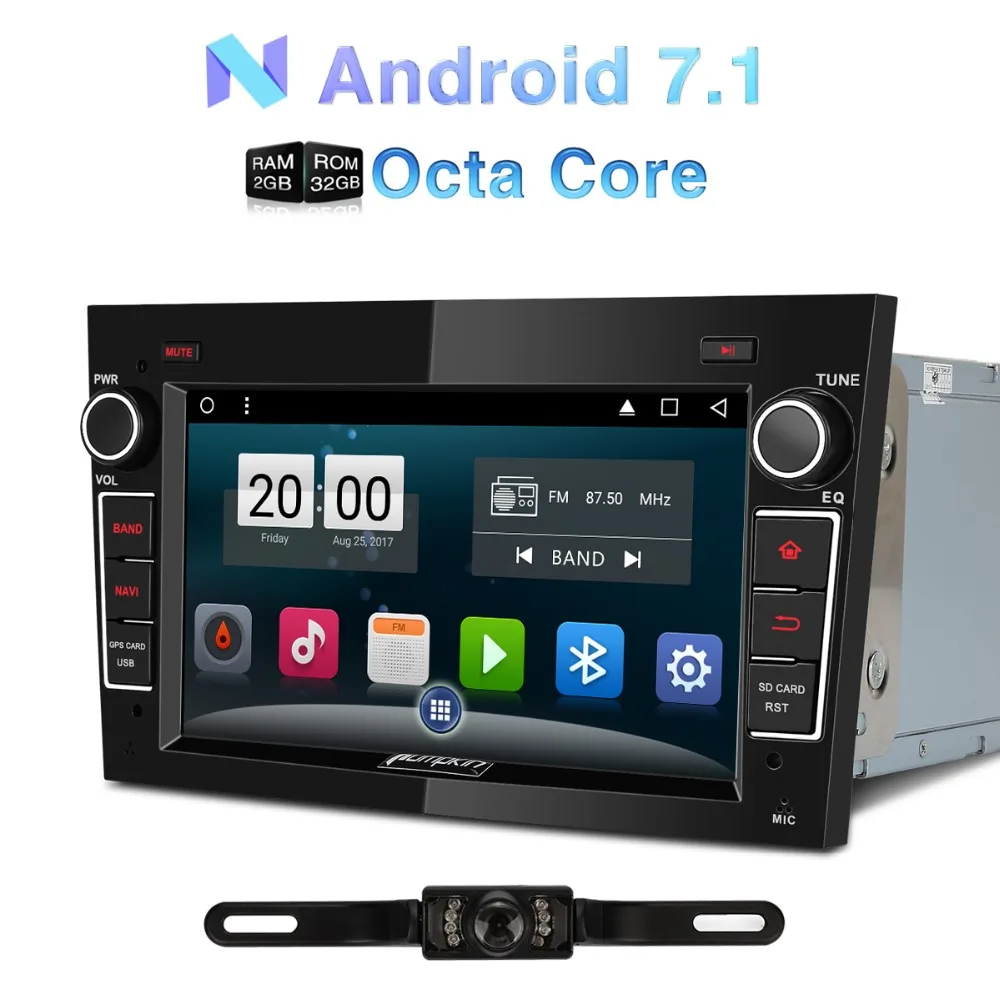 Тыква Восьмиядерный 2G RAM 32G ROM 2 Din7''Android 7 1 автомобильный радиоприемник без dvd
