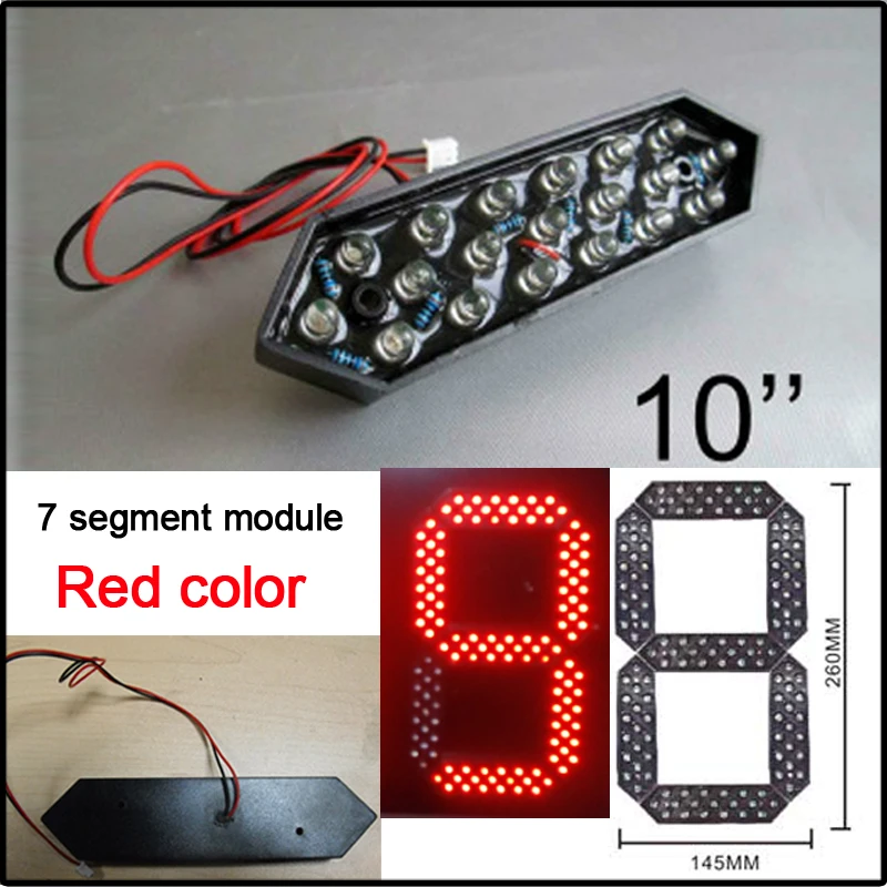 

10" Red Color Digita Numbers Module,led Signs,7 Segment Of The Modules,high Brightness Led Chip,led Billboard,clock