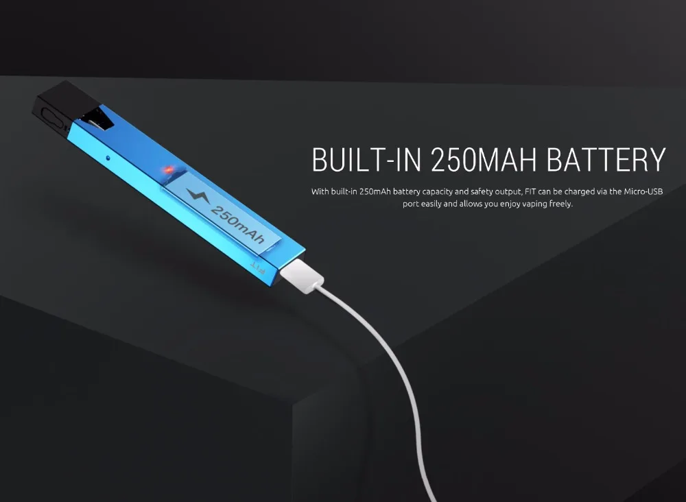 Электронная сигарета SMOK FIT KIT со встроенным аккумулятором 250 мАч Vape Pen Pod 2 мл Vaper