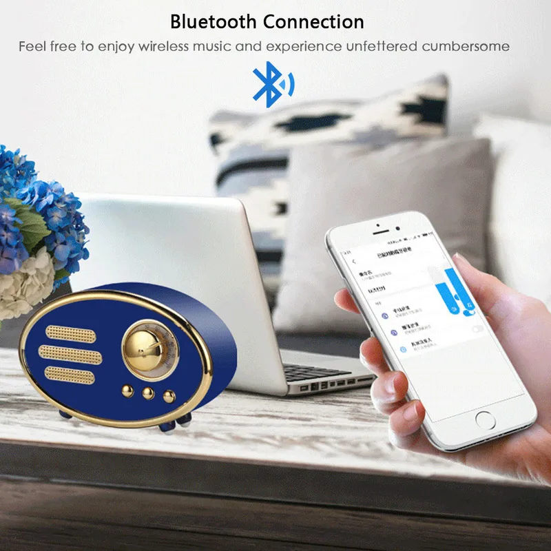 2019 Портативный беспроводной Bluetooth динамик в стиле ретро|Портативные колонки| |