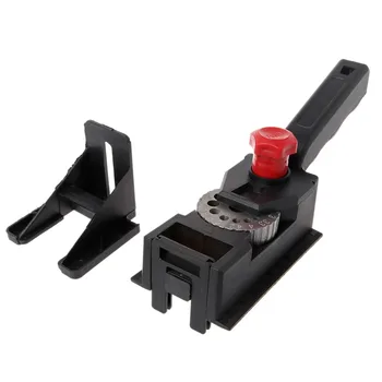 

Punch Locator 10 Holes Woodworking Punching Positioning Fixture Device DIY 3mm-12mm Bit Limit Ring With Scale Ruler