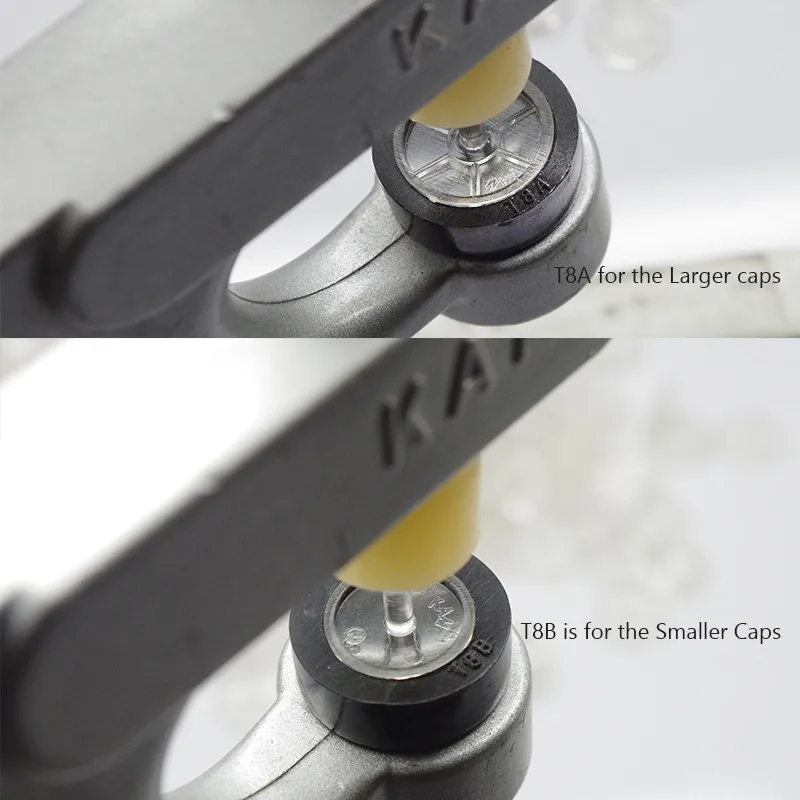 T8 Clear snap buttons d