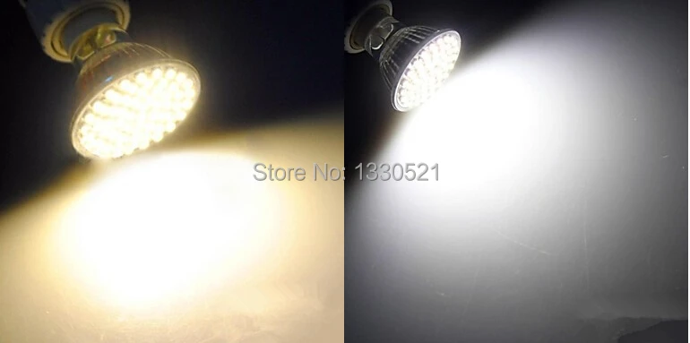Лампада MR16 60SMD 220В 12В 7Вт GU5.3 Светодиодная лампа Теплый Белый Свет 3000 к GU10 широкий