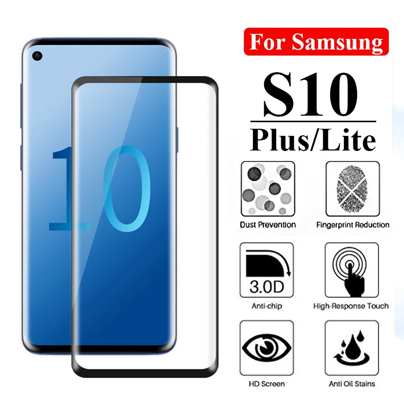 3d Защитное стекло для samsung s10plus s10lite glas tremp samsun s10 lite Защитная galaxy s 10 световая защитная пленка s10 10s 9h