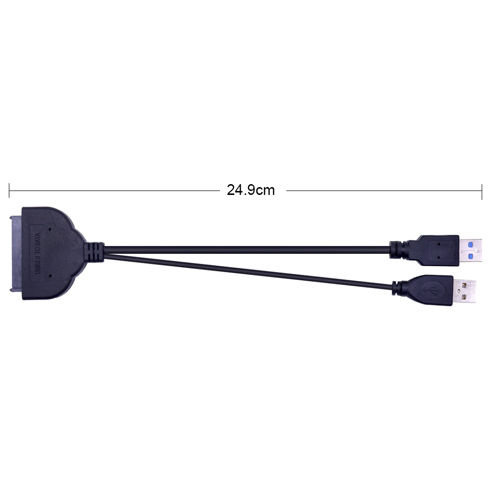 CHIPAL 5 Гбит/с USB 3 0 на SATA 22Pin кабель адаптер USB3.0 III конвертер с 2 Питание для &quotжесткий