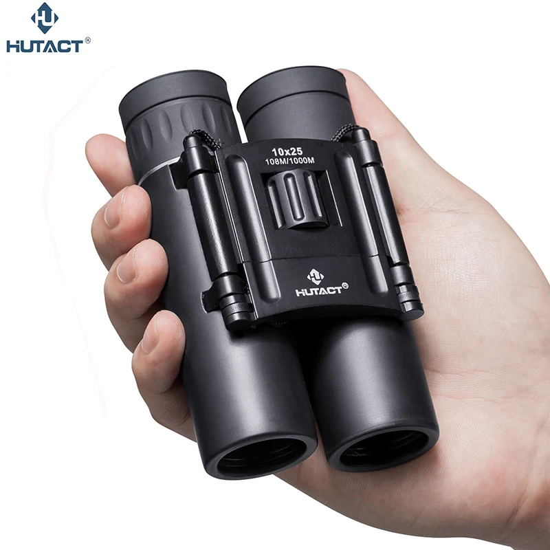 

Binoculars Small Compact 10x25 Telescope Portable Handheld For Kids Girls Roof Prism BAK4 HUTACT