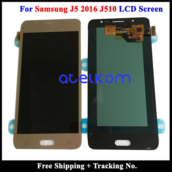100% протестированный AMOLED яркий регулируемый для SAMSUNG J5 2016 J510 LCD дисплей кодирующий