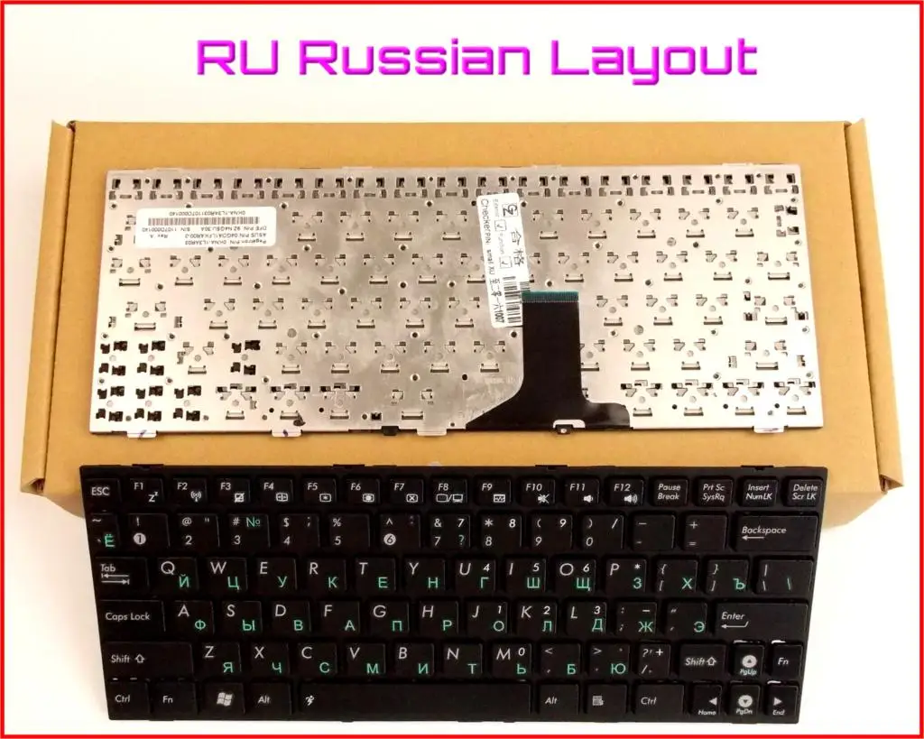 Новая клавиатура RU Русская версия для Asus Eee PC 0KNA-192US02 04GOA192KUS10-2 0KNA-1L1US03 04GOA1L2KUS00-3 ноутбука