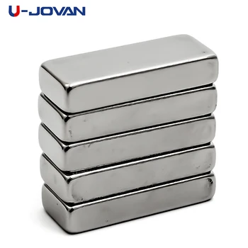 

U-JOVAN High Quality Super Strong 5pcs N35 25 x 10 x 5mm Cuboid Block Craft Rare Earth Neodymium Permanent Magnet
