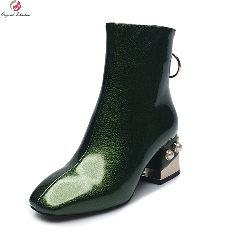 womens ankle boots square toe