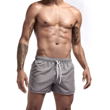 Короткие штаны Летние мужские повседневные шорты эластичные талии сплошной цвет мужской плюс размер Sports спортивные впитывающие пляжные бег