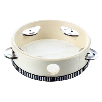 

ABWE Best Sale 6" Musical Tamborine Drum Round Percussion Gift for KTV Party