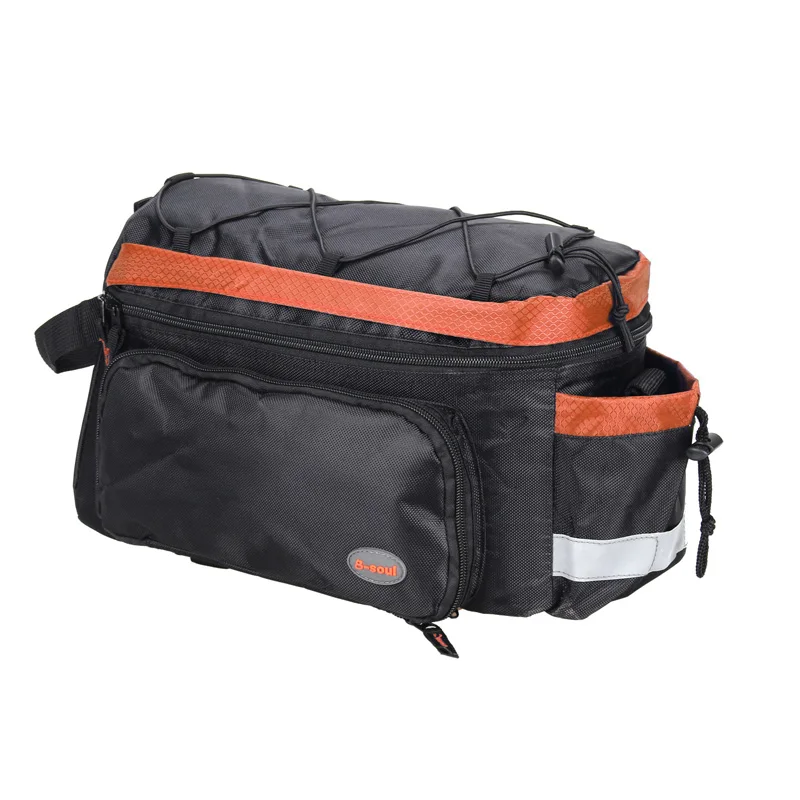 B-SOUL, водонепроницаемая велосипедная сумка, велосипедная сумка на заднее сиденье, сумка для багажника, сумка для велосипеда, сумка для горного велосипеда, аксессуары для улицы, 5 цветов - Цвет: Оранжевый