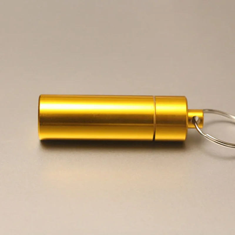 CNC aluminum alloy sealed pill box mini outdoor life-saving bottle portable waterproof container travel storage medicine can