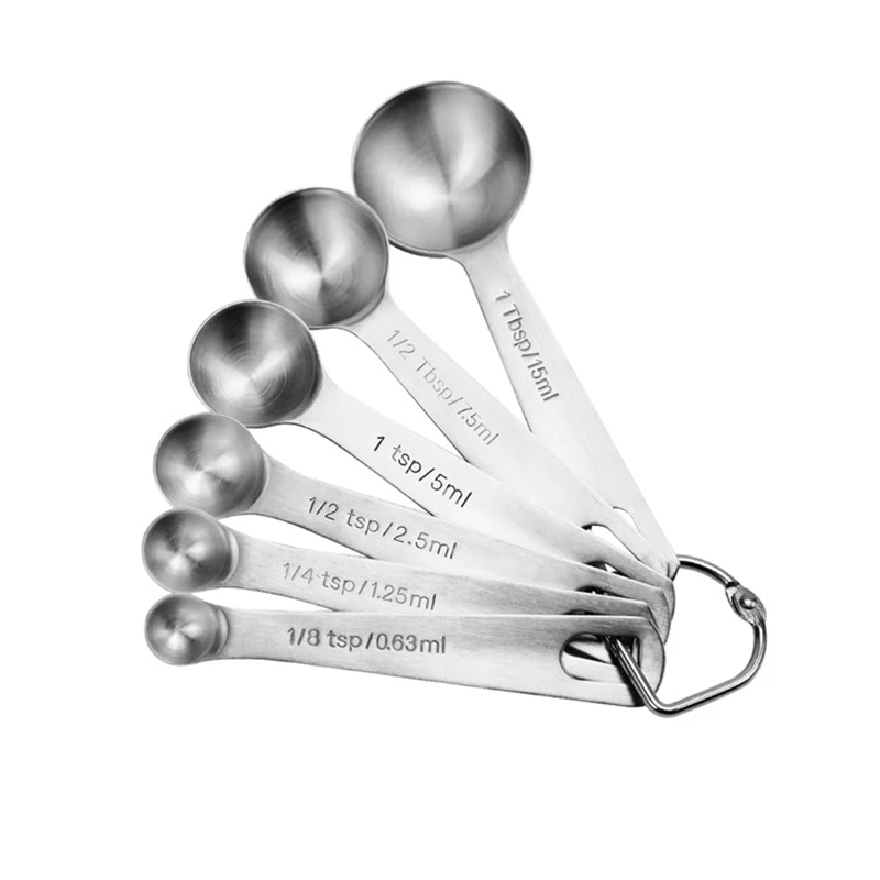 US $23.35 Stainless Steel Measuring Cups And Spoons Set Of 14 Stackable Set With Spout Measurement Conversion Chart Kichen Accessories