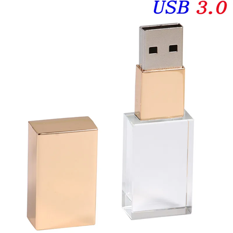 JASTER USB 3,0 модный Кристальный стиль USB флеш-накопитель USB 4GB 16GB 32GB 64GB Подарочный флеш-накопитель cle usb(более 10 шт бесплатный логотип - Цвет: gold