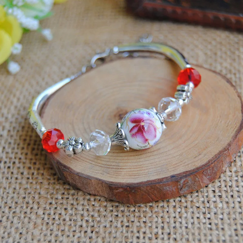 

2018 Pop Original vintage Ceramics beads GirlS Bracelet Good Lucky Bracelet cute Lover Bracelet Lovers Lucky Jewelry Women Gift