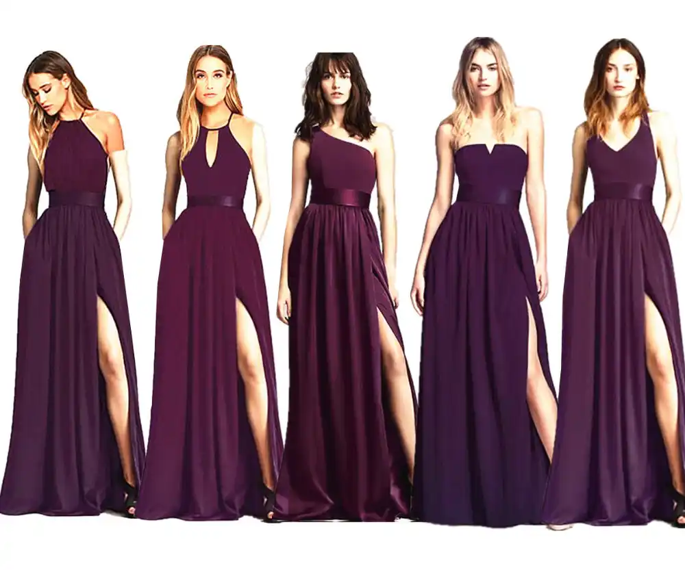 Burgundy and navy blue bridesmaid dresses Clearance