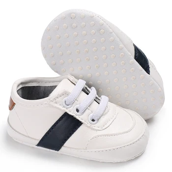 

PU Leather white Black Baby Sport Sneakers Infants Prewalker Running Shoes Bebe Kids Newborn Todders 11-13cm Length Hot sell