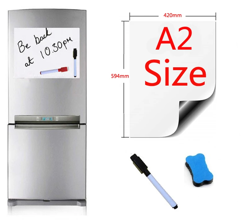 

A2 Size 420x594mm Magnetic Whiteboard Fridge Magnets Presentation Boards Home Kitchen Message Boards Writing Sticker 1pen1eraser