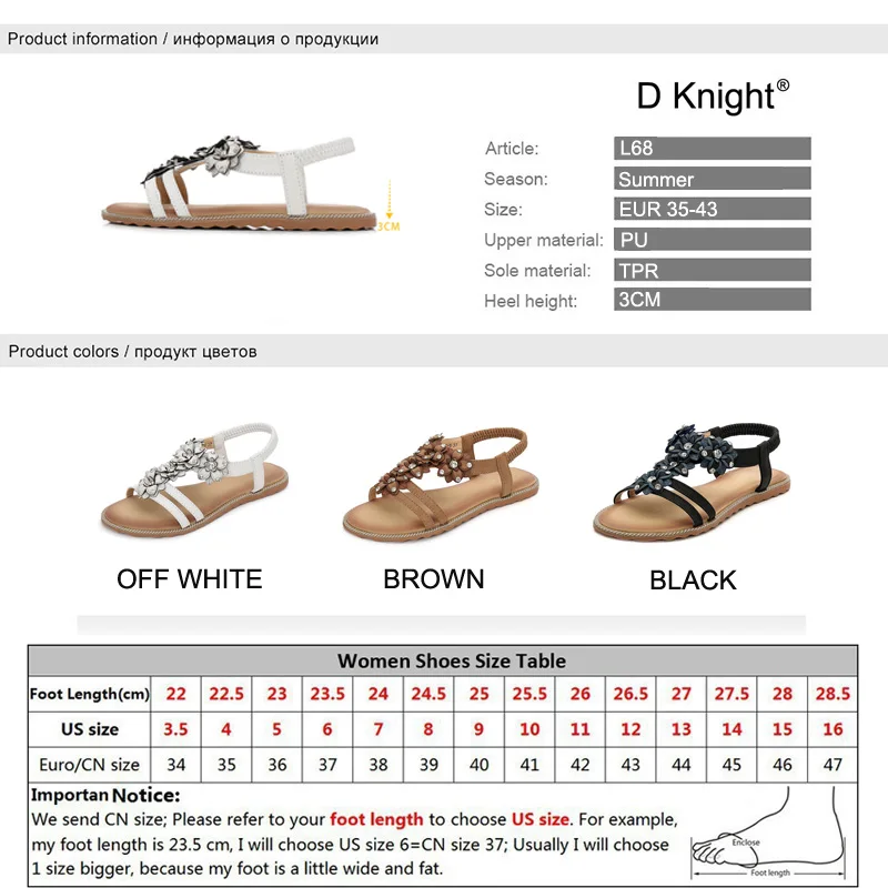 Fashion pu Leather Sandals Women Bohemian Summer Ladies Casual shoes woman Rhinestone Appliques Female Beach Shoes Flat Sandals (1)