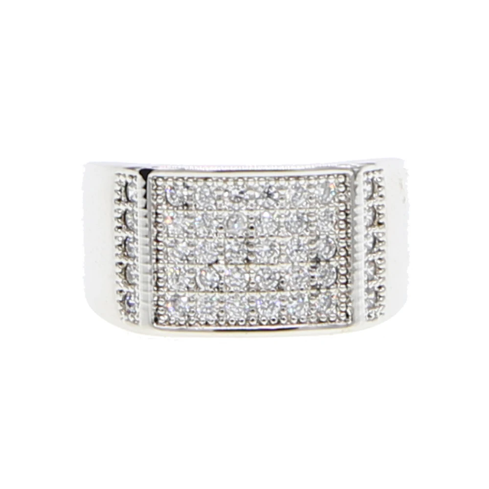 silver Color engagement band micro pave cz classic fashion design cubic zirconia boy men cheap wholesale ring | Украшения и