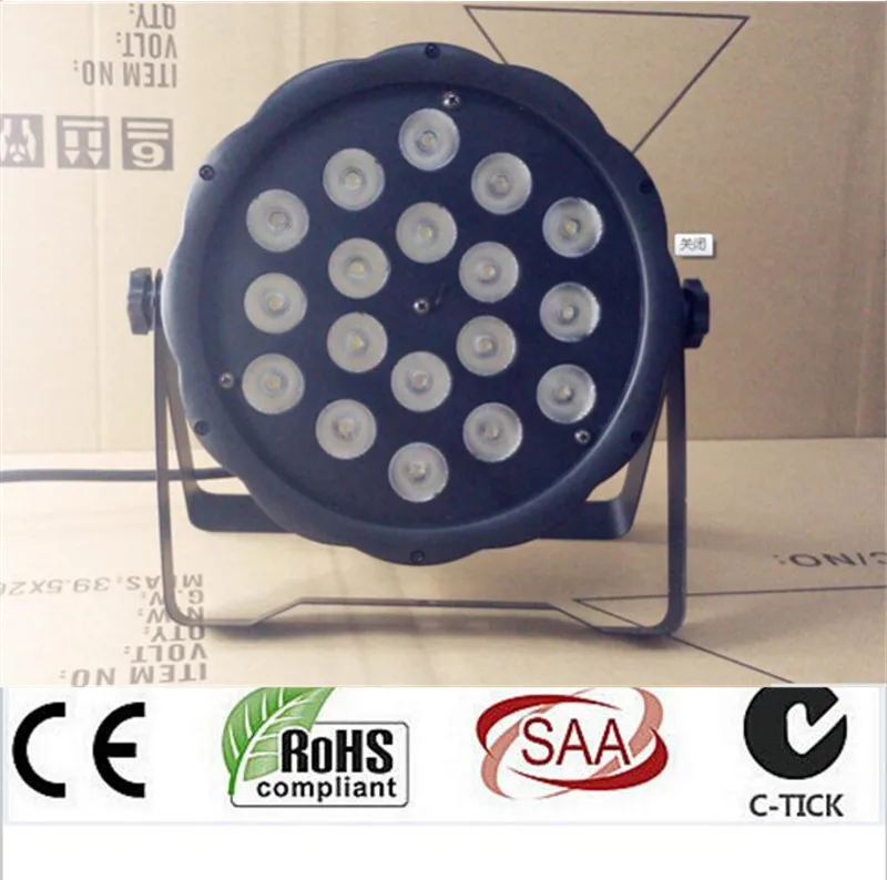 

LED Par 18x8W RGBW 4IN1 LED Luxury DMX Led Flat Par Lights dj