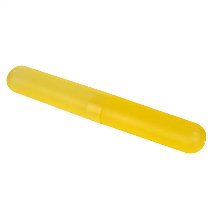 HOMETREE прозрачный портативный, цвета леденцов Крышка для зубной щетки держатель путешествия Туризм походная щетка крышка чехол для хранения зубной щетки H438 - Цвет: H438 Yellow