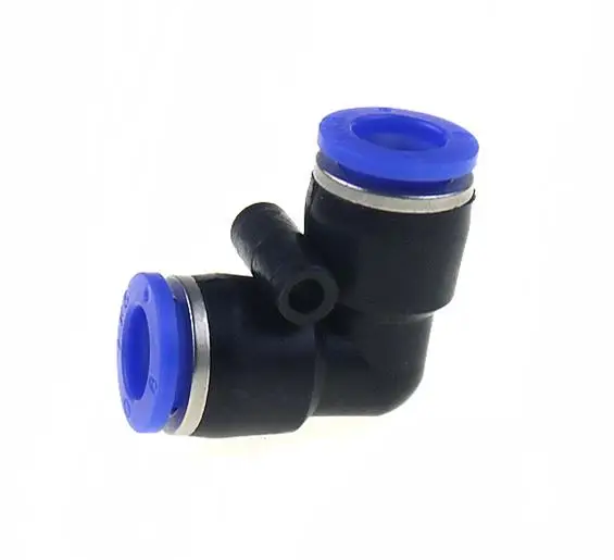 

1PCS Pneumatic hose quick connector quick insert plastic right angle 90 degree elbow butt two links PV4/PV6/PV8/PV10/PV12/PV14