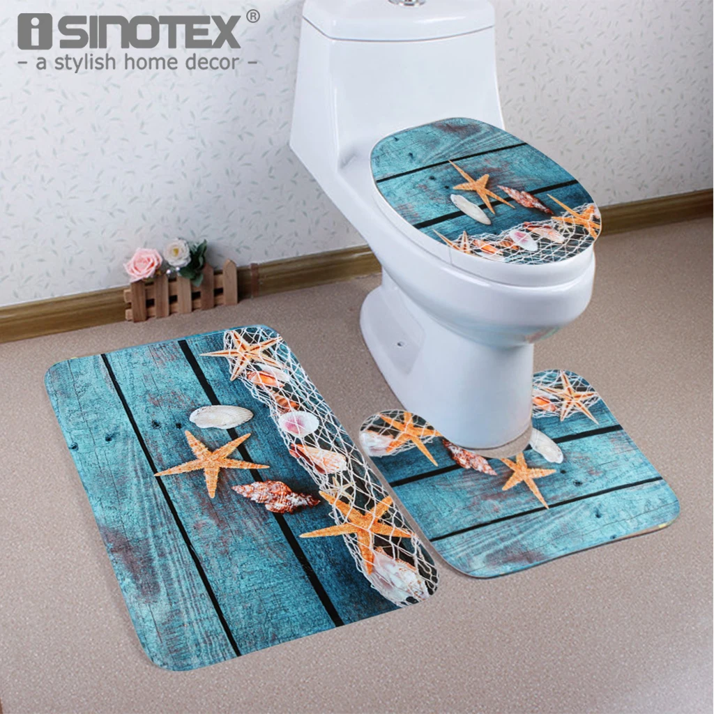 Toilet Mat Floor Mat Carpet Door Mat Coral Fleece Fabric Polyester