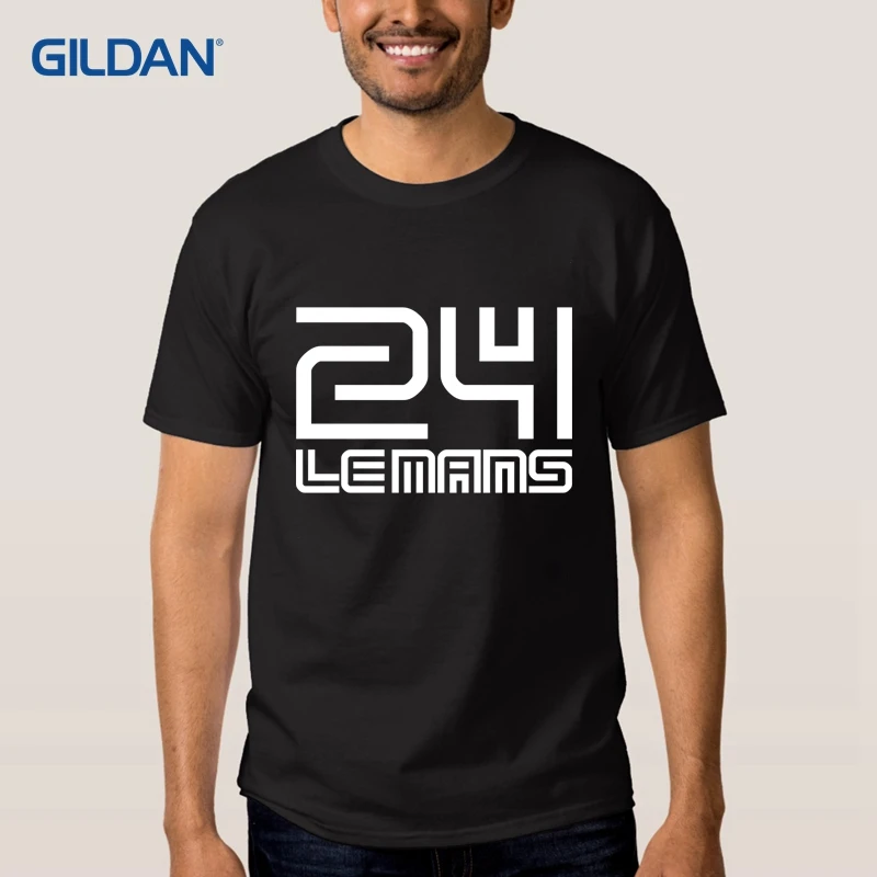 Логотип 24 h Le Mans крем майка мужская 2018 хорошая Футболка Camisa с круглым вырезом |