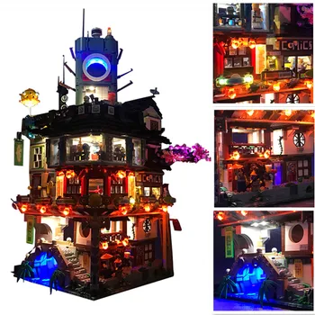 

Colorful Led Light Kit (Only Light Set) For 70620 Ninjago City Masters of Spinjitzu Building ( blocks set not included)
