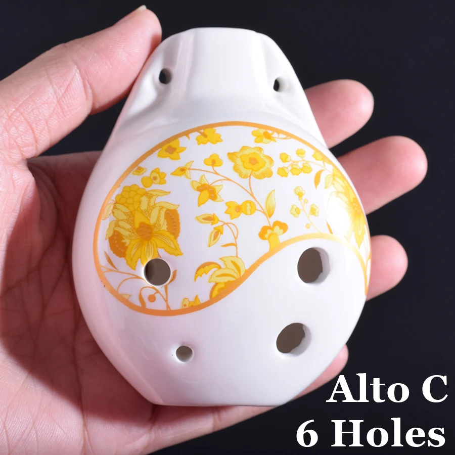 Chinese Ceramic Ocarina of Time Mini Glazed AC Wind Toy Musical