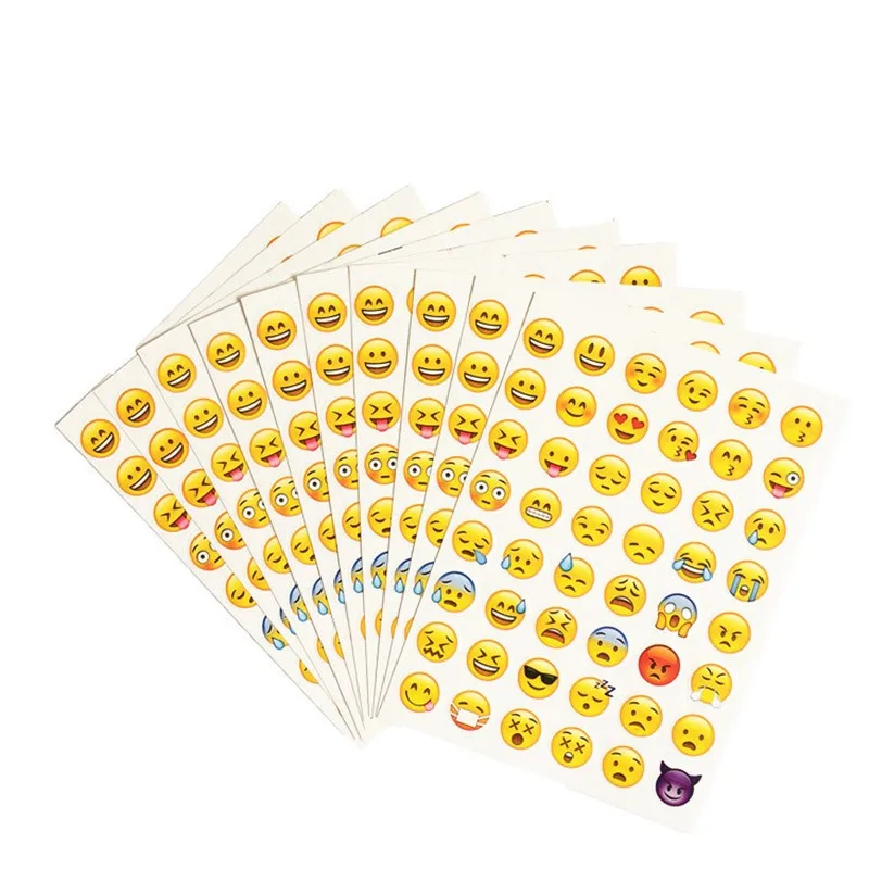 

10pcs/set 48 Stickers Hot Popular Sticker 48 Different Emoji Smile Face Stickers Notebook Fun Message Festival Decoration FY0032