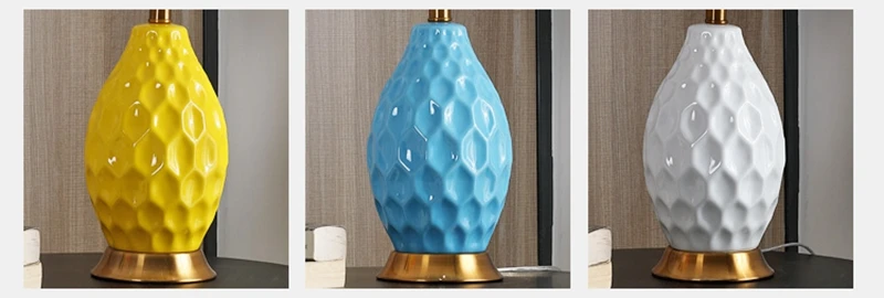 Nordic Minimalist Ceramic LED Table Lamp for Desk Decoration Living Room  Bedroom Bedside Reading Modern Light Fixtures E27 (1)