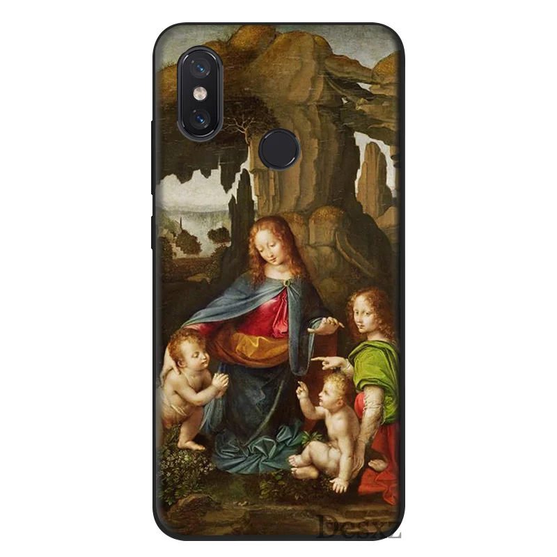 Итальянский чехол для телефона Leonardo Da Vinci с художественной росписью Xiaomi Mi 6 8 Lite A1 A2
