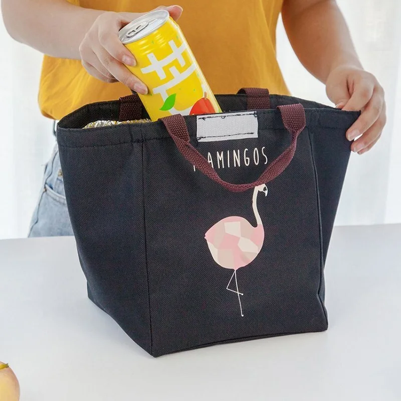 

Fashion Women Men Waterproof Lunch Bag Animal Flamingo Printed bag Unisex Portable Insulated Thermal Food Picnic Lunch Bags