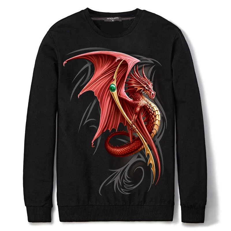 Gothic Flying Dragon Mens Outerwear Animal Black Pullover Hoodies for Man Long Sleeve Sweatshirt 2019 Male Clothes RH1-7 Gothic Flying Dragon Mens Outerwear Animal Black Pullover Hoodies for Man Long Sleeve Sweatshirt 2019 Male Clothes RH1-7