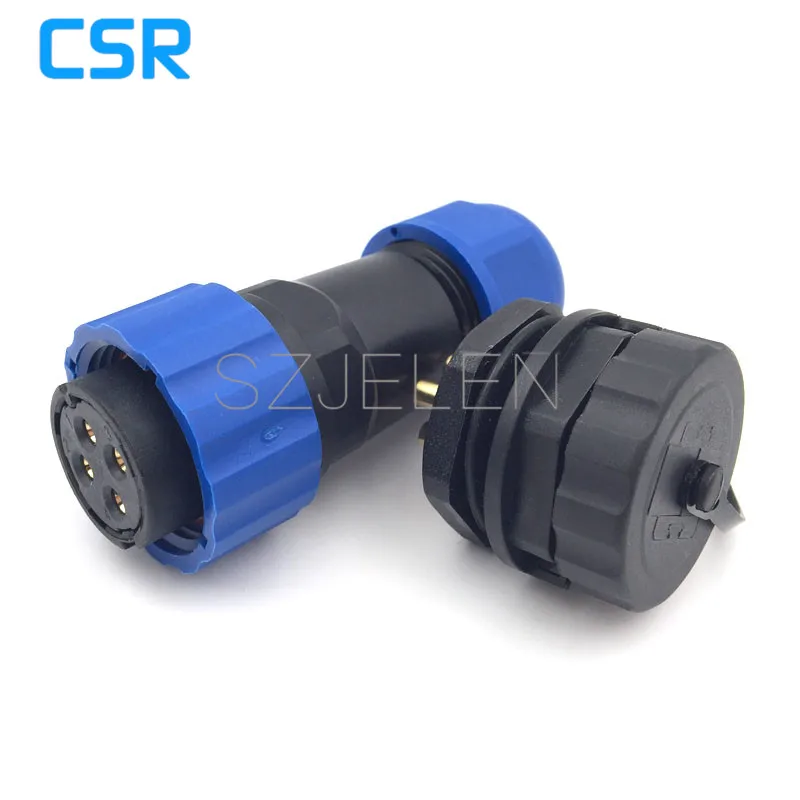

SD20TP-ZM, Nylon Assembly Screw Fixing waterproof connector 4 pin plug and socket, auto electrical waterproof 4 pin connector