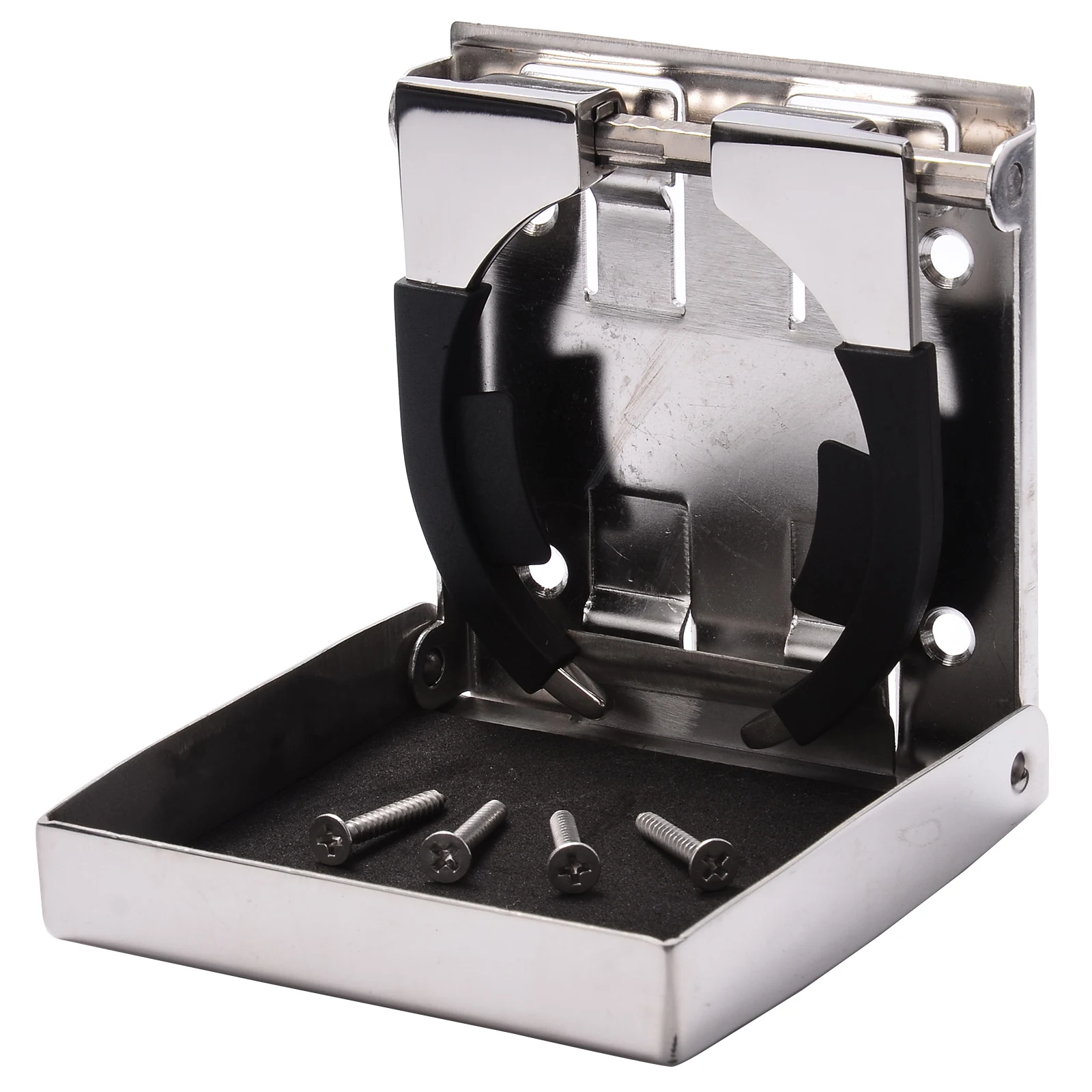 

1pc Hot Universal Folding Stainless Steel Folding Cup Drink Holder Adjustable For Marine Boat Truck RV Bottle Holder Accessories