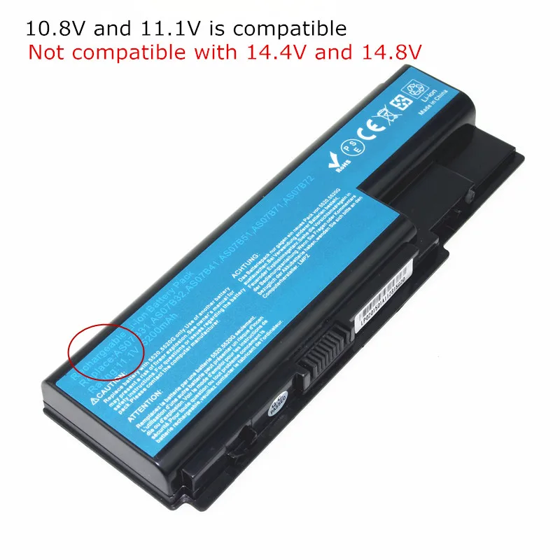 Аккумулятор для ноутбука acer Aspire 5220 5230 5220 г AS07B31 AS07B32 AS07B41 AS07B42 AS07B51 AS07B52 AS07B61 AS07B71 AS07B71 AS07B72