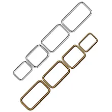 シルバーマルチサイズ DIY 金属ハンドバッグ靴ストラップベルト Web 調整ローラーピンバックルスナップ長方形リング革修復ツール(China)