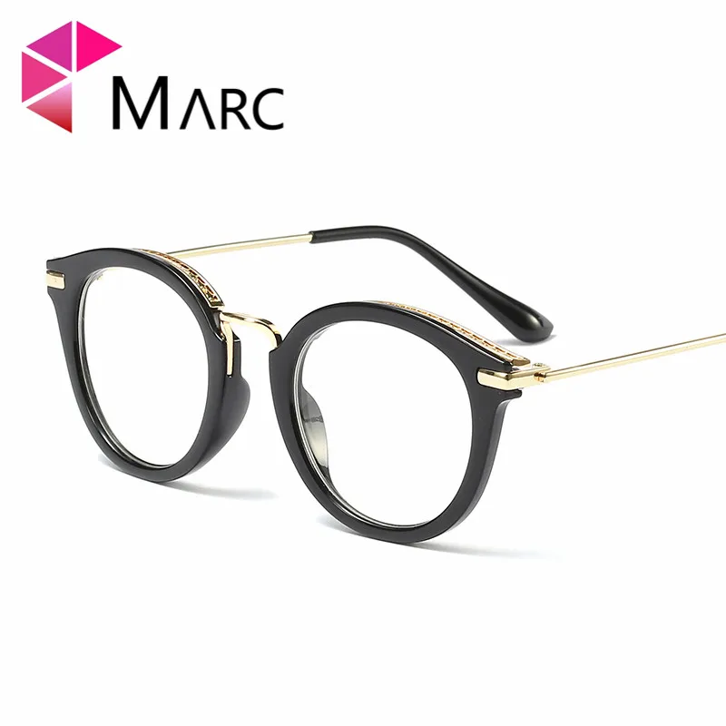 

MARC WOMEN Optical Frames Red Black Plain glasses colorful Cat eye classic Literature and art retro spectacles Plastic 92181