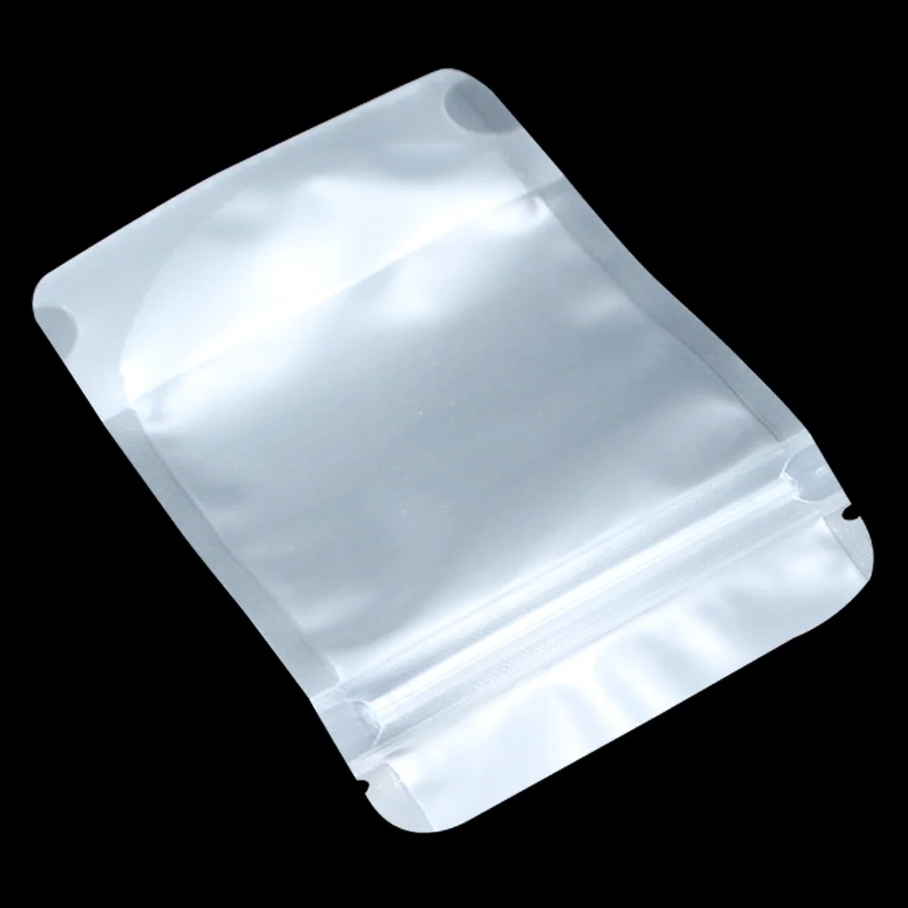 100 шт./лот, прозрачная пластиковая упаковка с замком-молнией для хранения закусок и сушеного чая