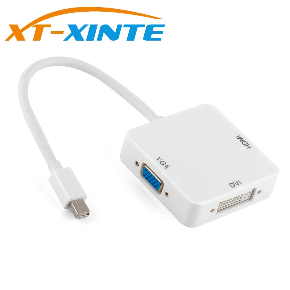 Адаптер переходник Mini 3 в 1 DP Thunderbolt to DVI D VGA HDMI кабель DisplayPort 20pin Male Port Для iMac Mac Pro Air